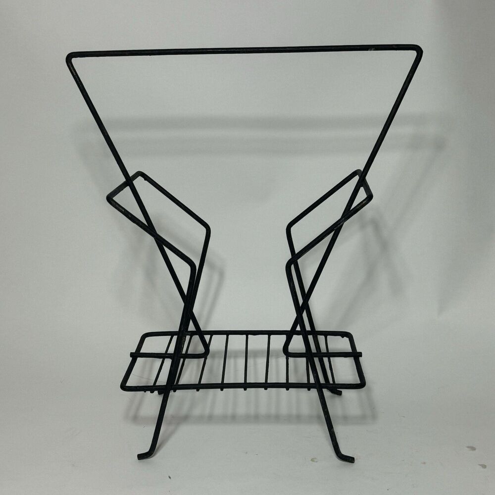 Vintage MCM Magazine Rack Metal Richard Galef Home Decor